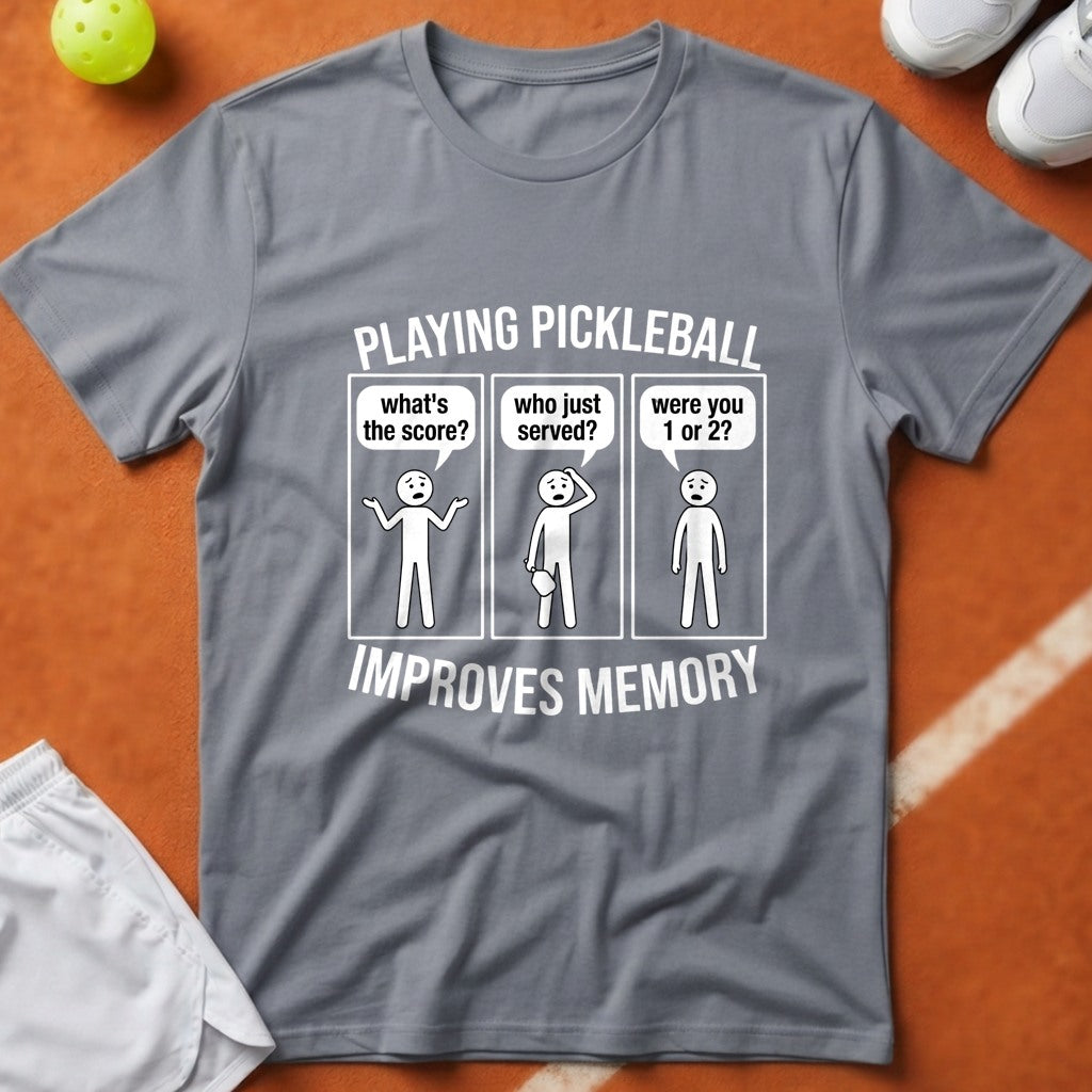 Pickleball Improves Memory T-Shirt - Grey [20260819232033]