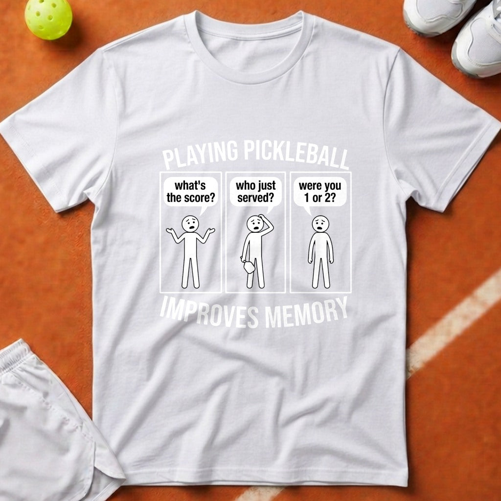 Pickleball Improves Memory T-Shirt - White [20260819232033]