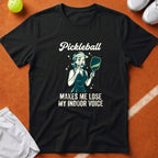Pickleball Indoor Voice T-Shirt - Black [20260819224232]
