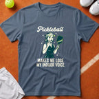 Pickleball Indoor Voice T-Shirt - Blue Jean [20260819224232]