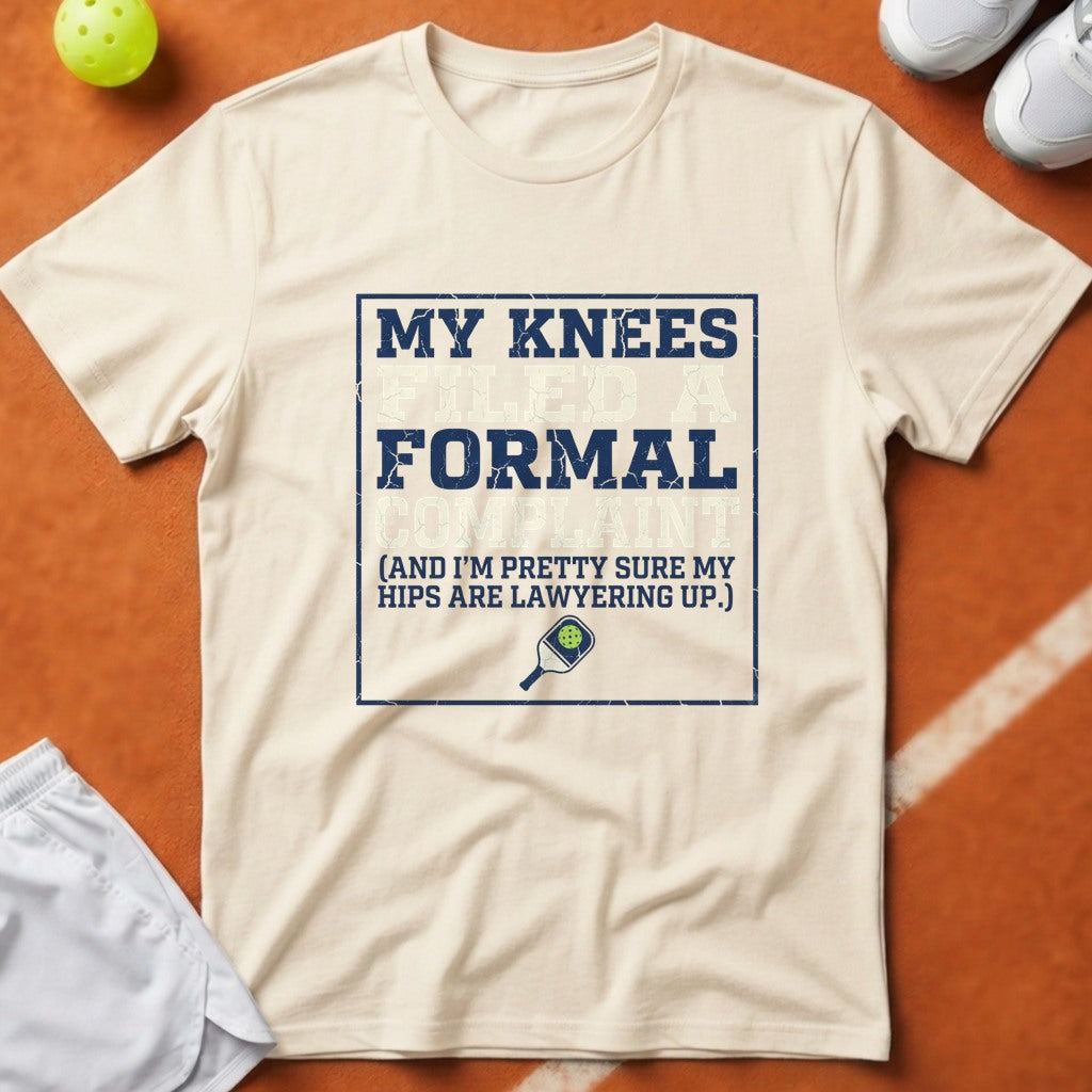 Pickleball Knees Formal Complaint T-Shirt - Ivory [20260819224251]
