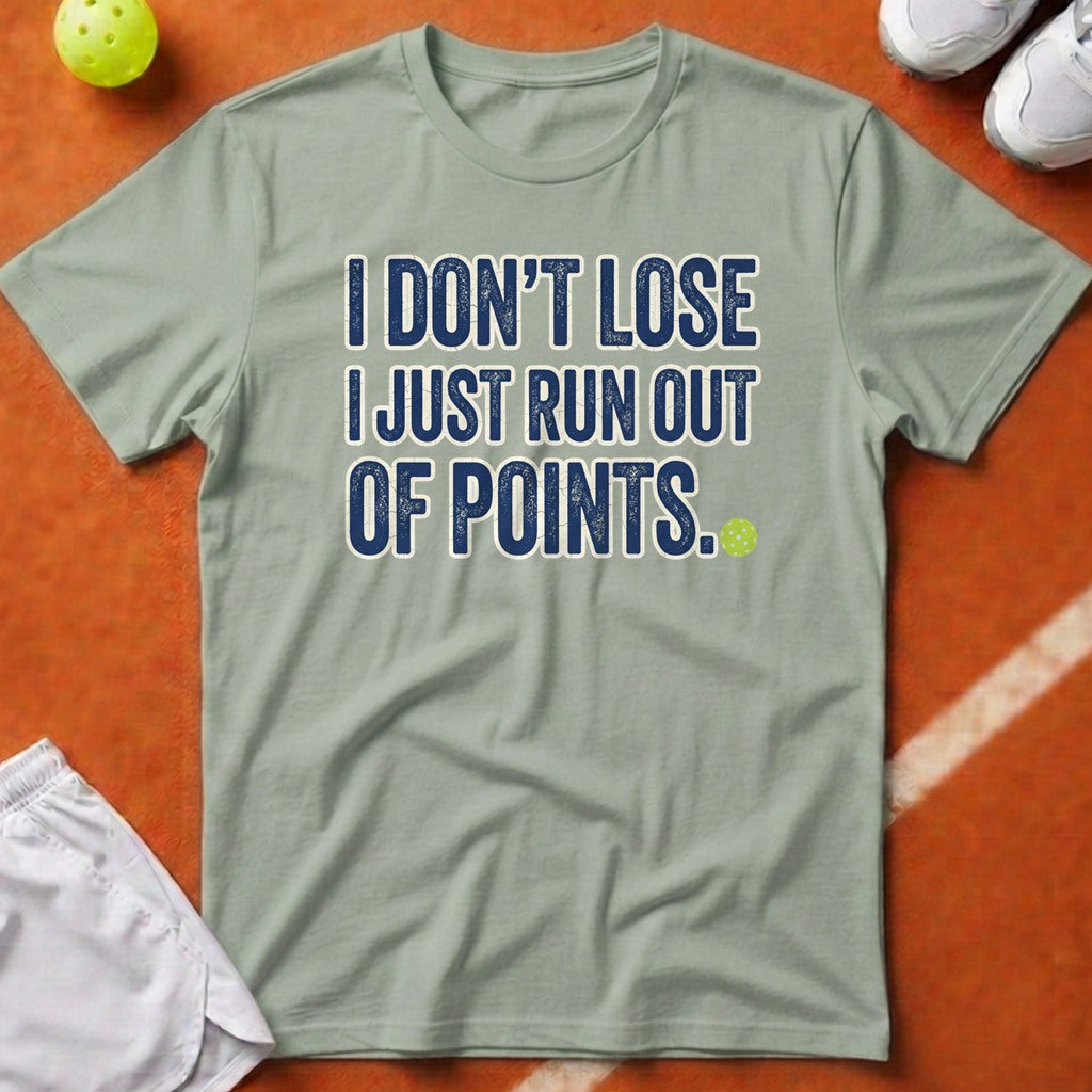 Pickleball Out Of Points T-Shirt - Bay [20260819224404]