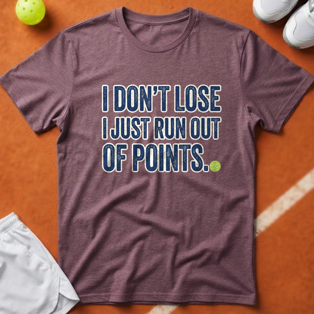 Pickleball Out Of Points T-Shirt - Berry [20260819224404]