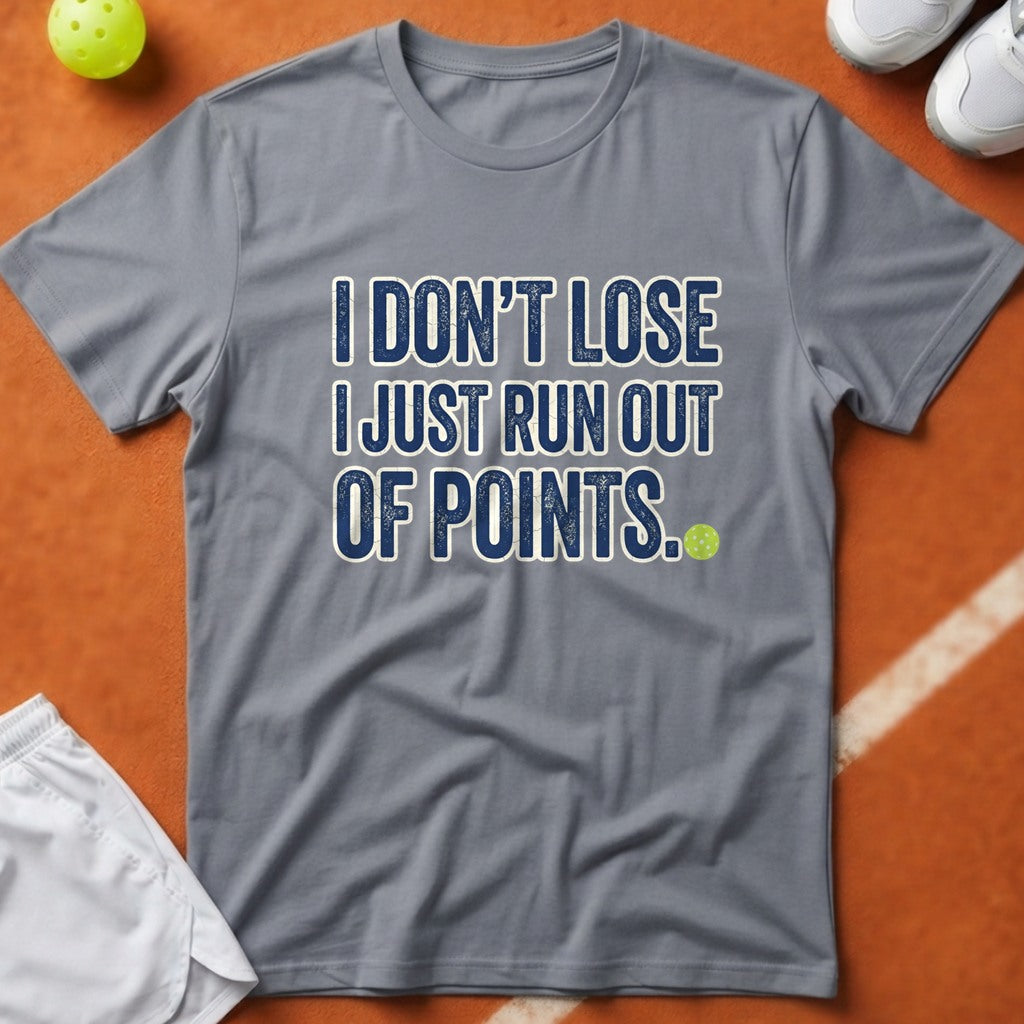 Pickleball Out Of Points T-Shirt - Grey [20260819224404]