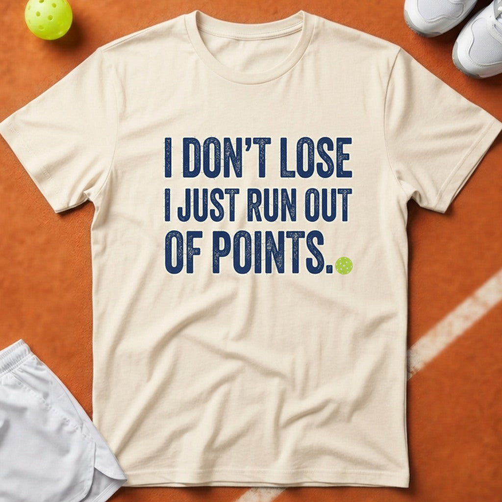 Pickleball Out Of Points T-Shirt - Ivory [20260819224404]