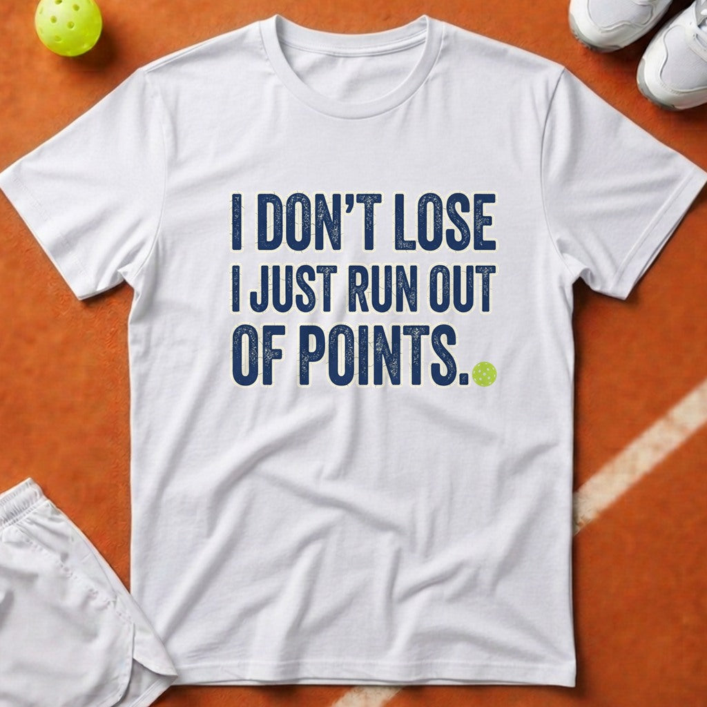 Pickleball Out Of Points T-Shirt - White [20260819224404]