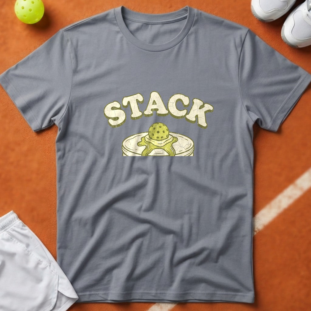 Pickleball Pancake Stack T-Shirt - Grey [20260819224423]