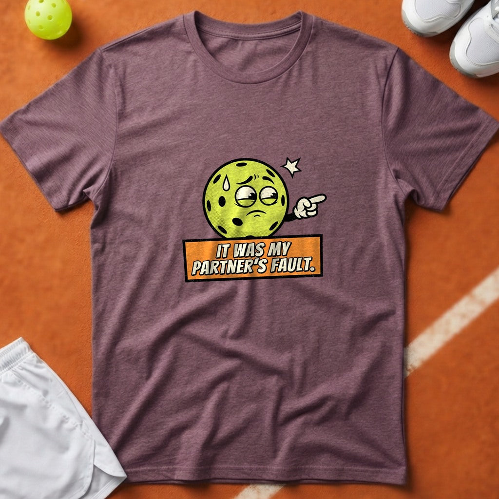 Pickleball Partners Fault T-Shirt - Berry [20260819224442]