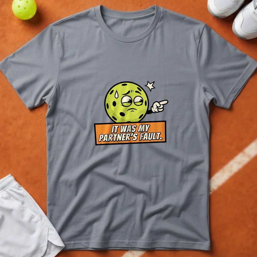 Pickleball Partners Fault T-Shirt - Grey [20260819224442]