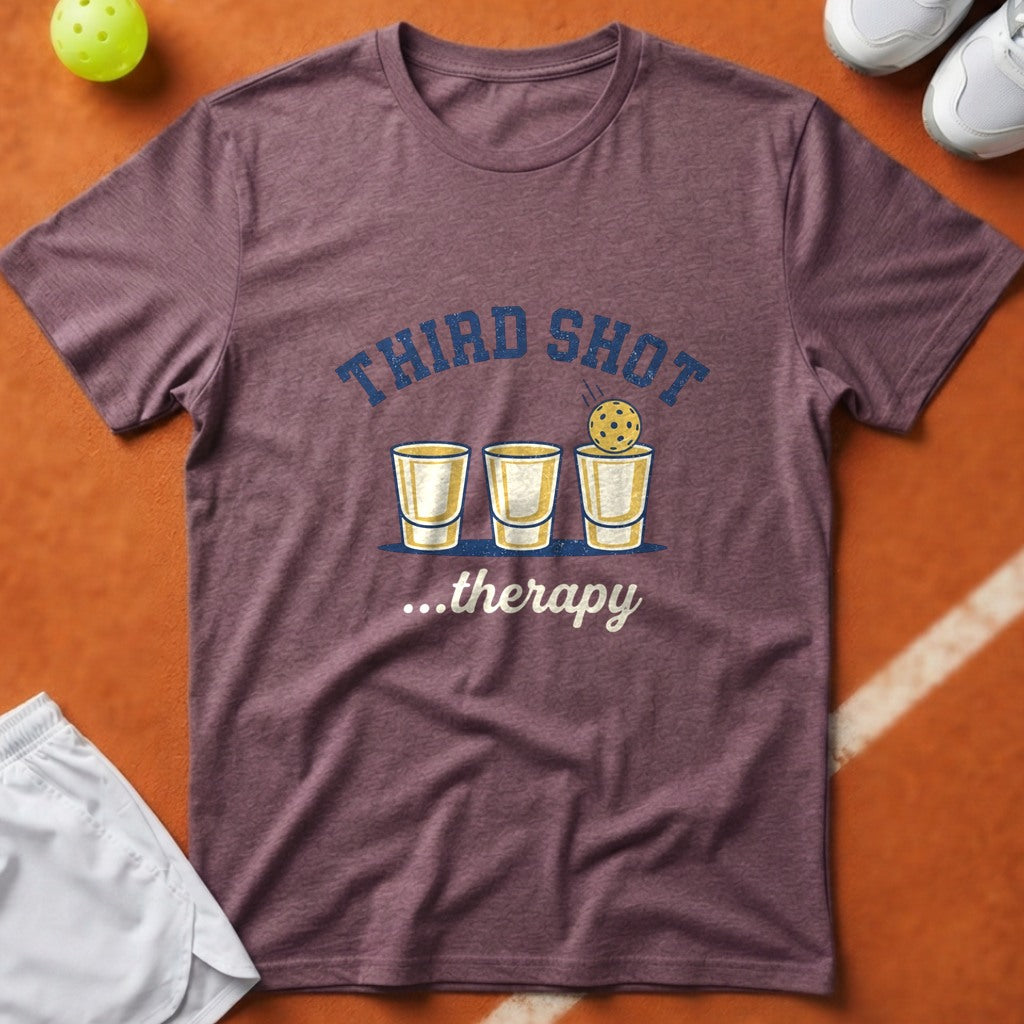 Pickleball Third Shot Therapy T-Shirt - Berry [20260819224536]