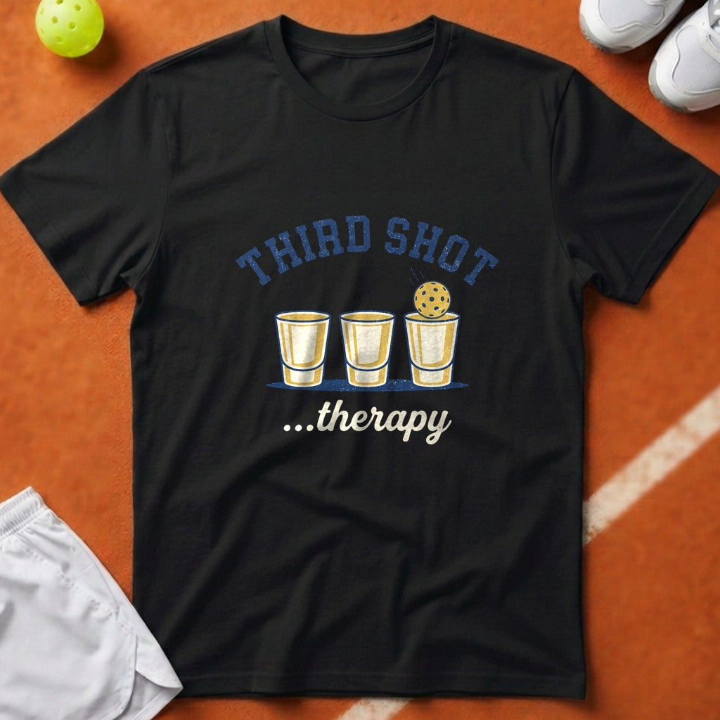 Pickleball Third Shot Therapy T-Shirt - Black [20260819224536]