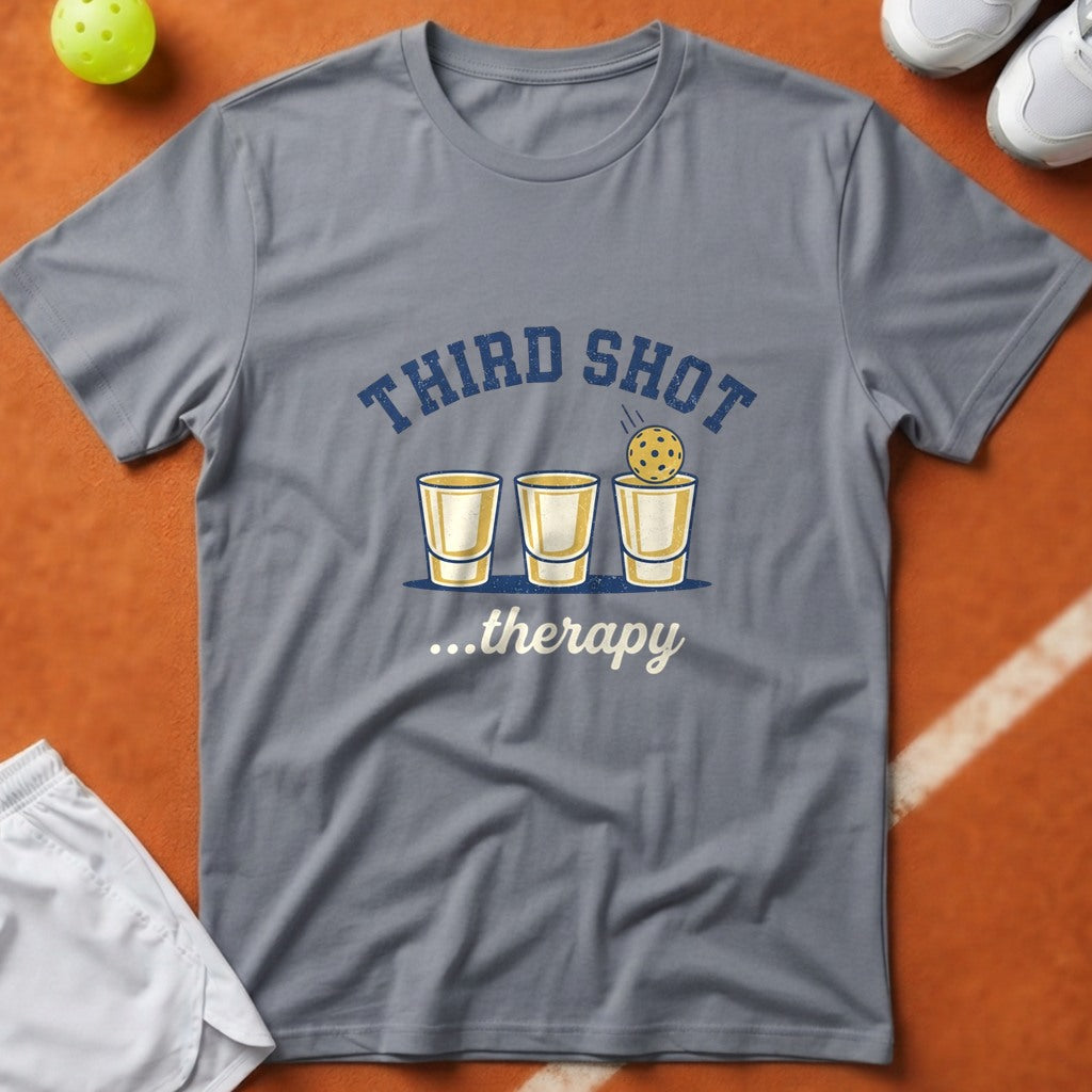 Pickleball Third Shot Therapy T-Shirt - Grey [20260819224536]