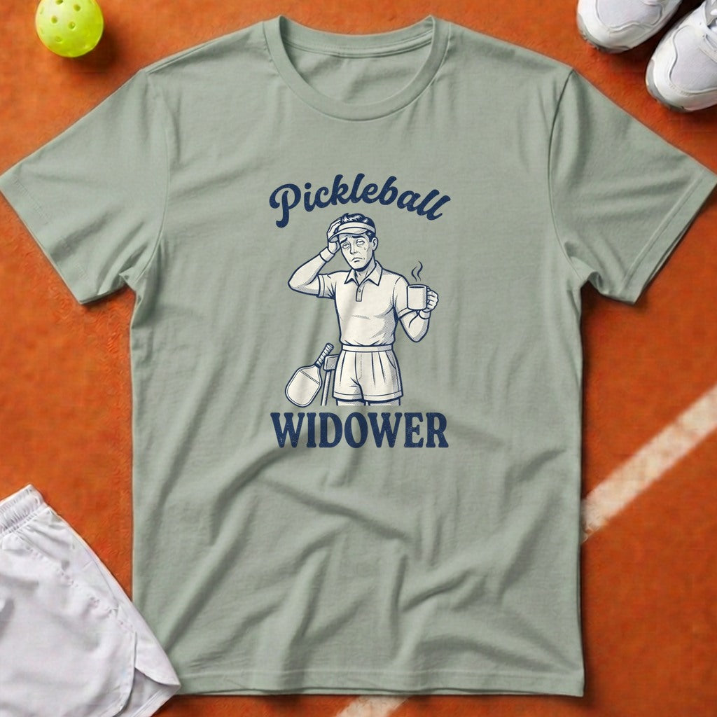 Pickleball Widower T-Shirt - Bay [20260819224555]