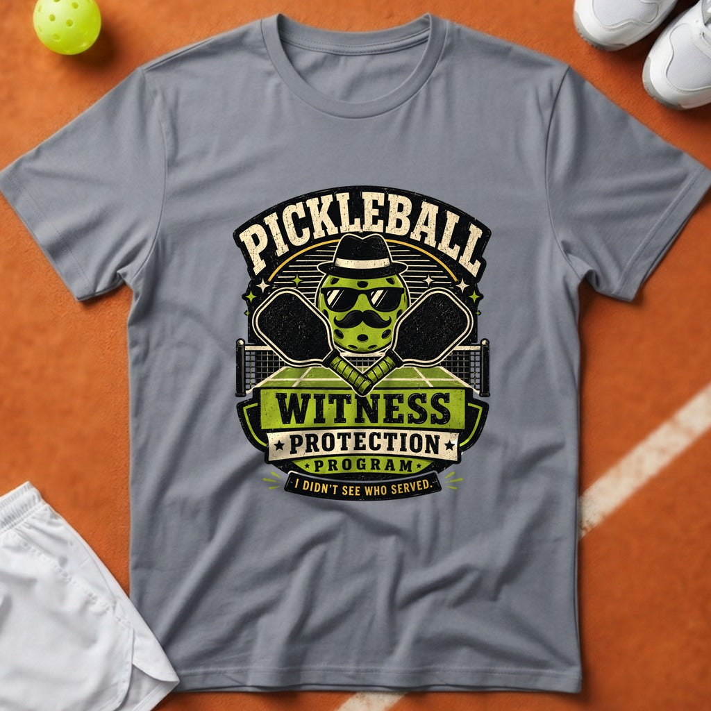 Pickleball Witness Protection T-Shirt - Grey [20260819232128]
