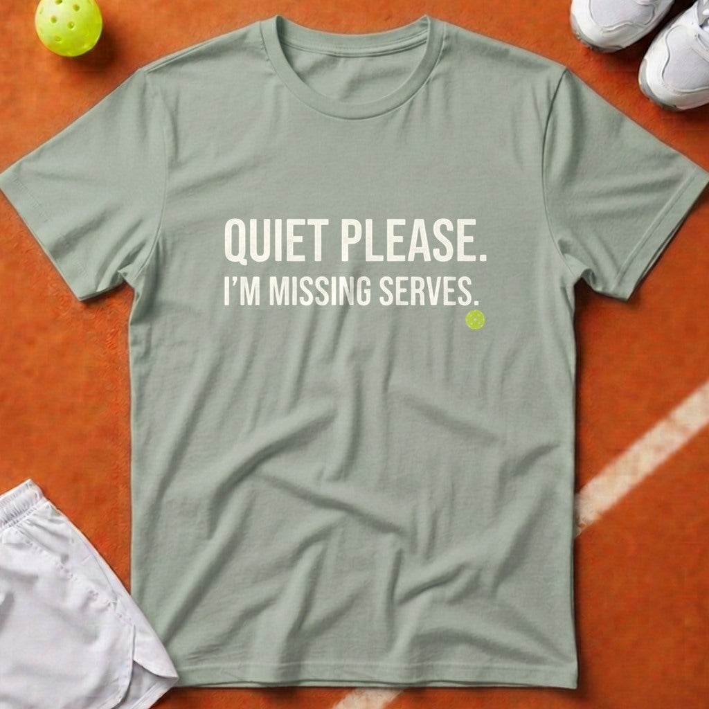 Quiet Please Missing Serves T-Shirt - Bay [20260819232206]