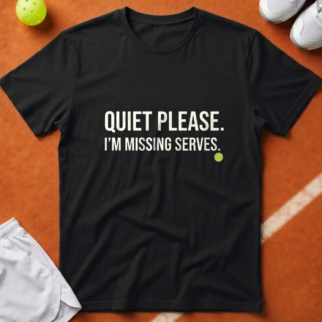 Quiet Please Missing Serves T-Shirt - Black [20260819232206]