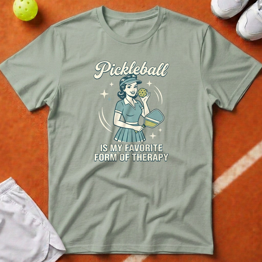 Retro Pickleball Therapy T-Shirt - Bay [20260819224633]