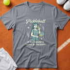 Retro Pickleball Therapy T-Shirt - Grey [20260819224633]