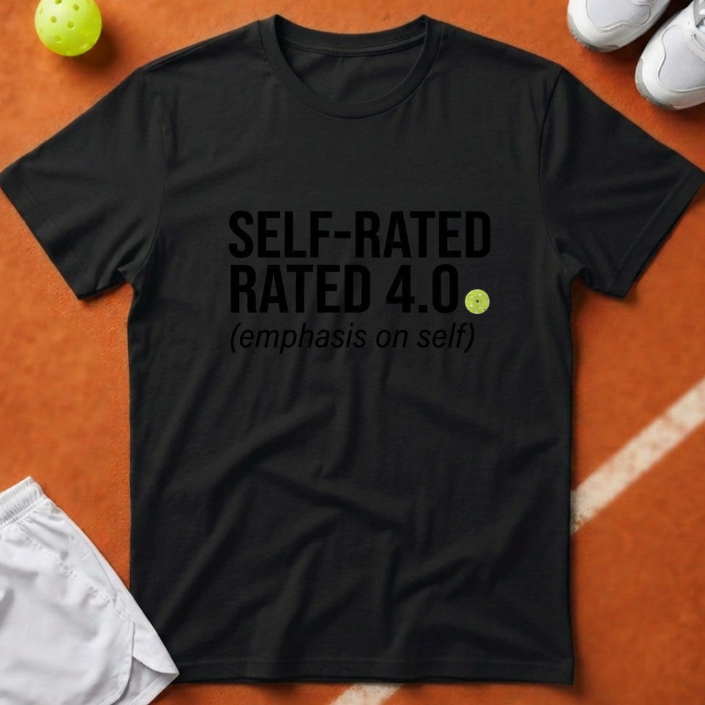 Self Rated 4.0 Pickleball T-Shirt - Black [20260819224711]
