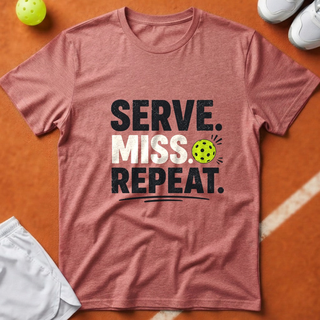 Serve Miss Repeat Pickleball T-Shirt - Watermelon [20260819232243]