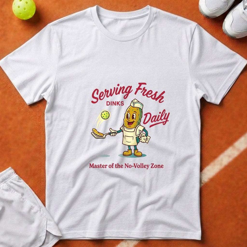 Serving Fresh Dinks T-Shirt - White [20260819232303]