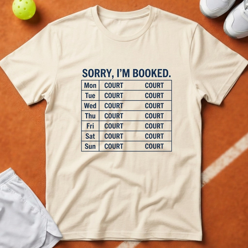 Sorry Im Booked Court T-Shirt - Ivory [20260819224806]