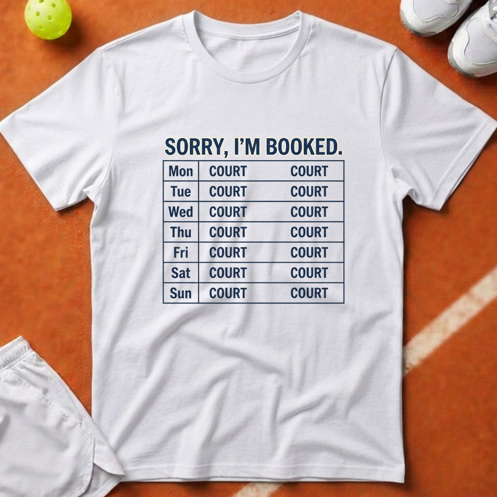 Sorry Im Booked Court T-Shirt - White [20260819224806]