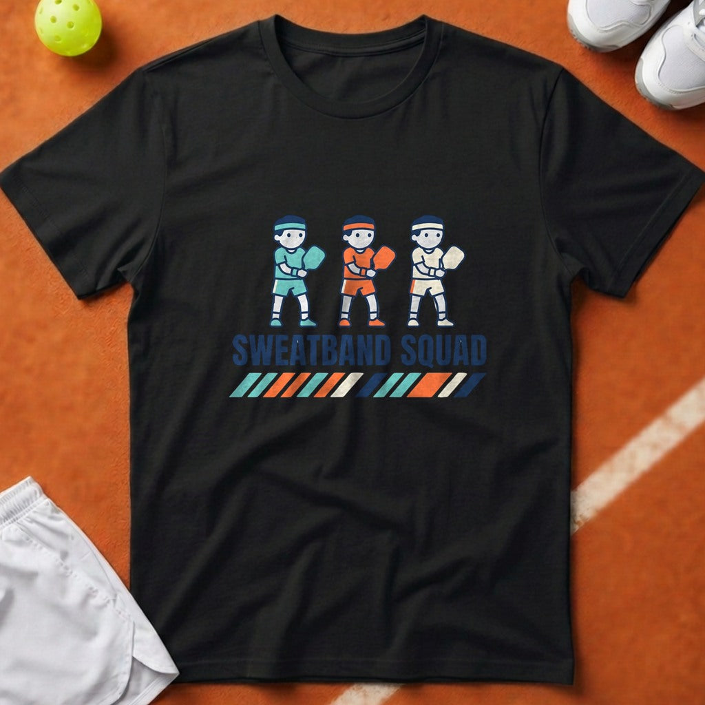 Sweatband Squad Pickleball T-Shirt - Black [20260819224843]