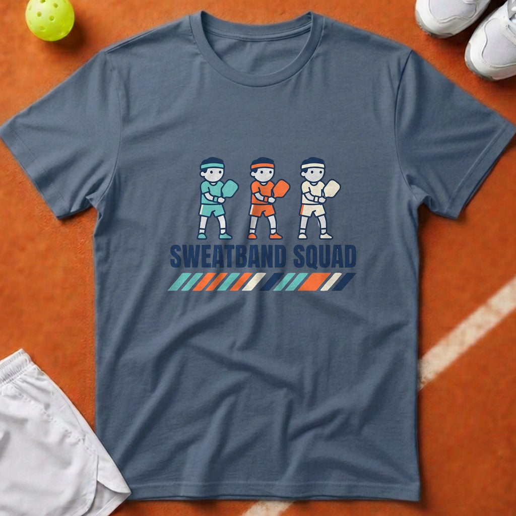 Sweatband Squad Pickleball T-Shirt - Blue Jean [20260819224843]