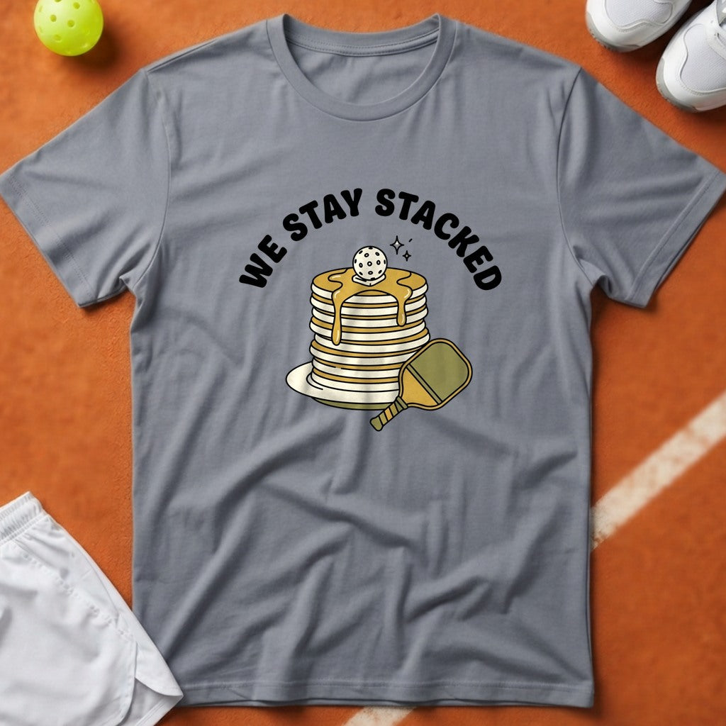We Stay Stacked Pickleball T-Shirt - Grey [20260819225030]
