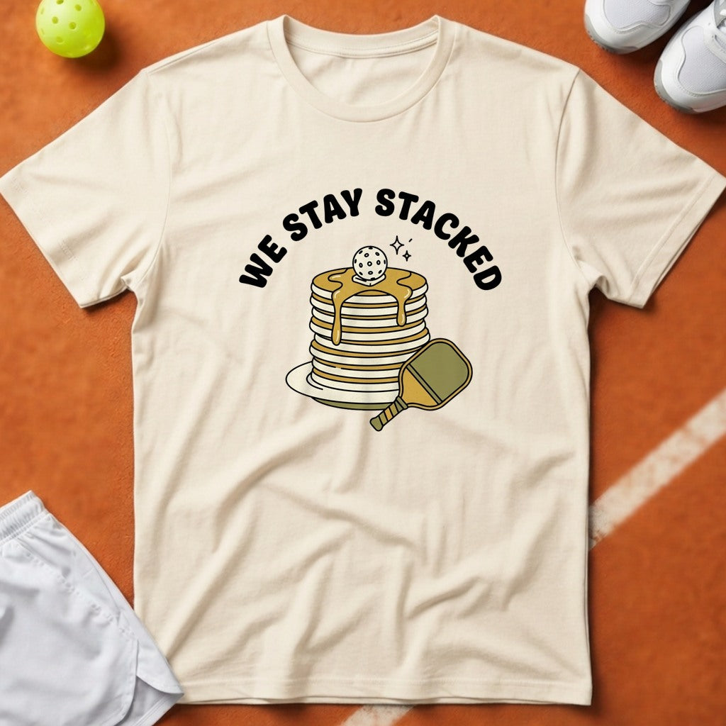 We Stay Stacked Pickleball T-Shirt - Ivory [20260819225030]