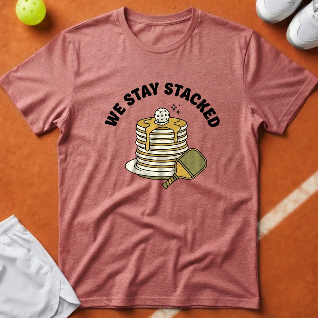 We Stay Stacked Pickleball T-Shirt - Watermelon [20260819225030]