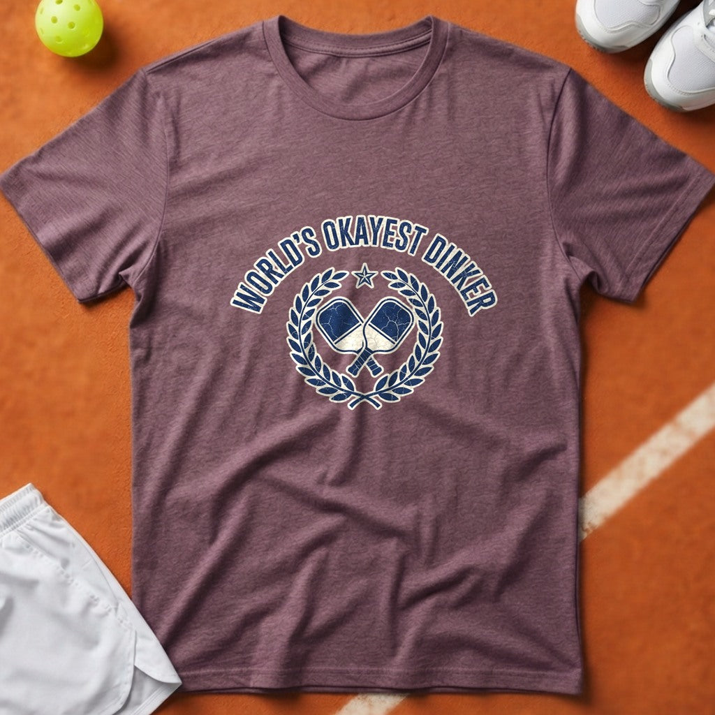 Worlds Okayest Dinker T-Shirt - Berry [20260819225127]