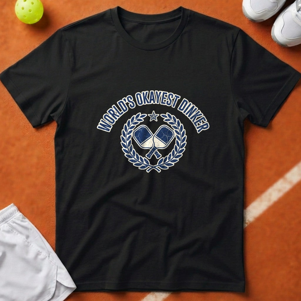 Worlds Okayest Dinker T-Shirt - Black [20260819225127]