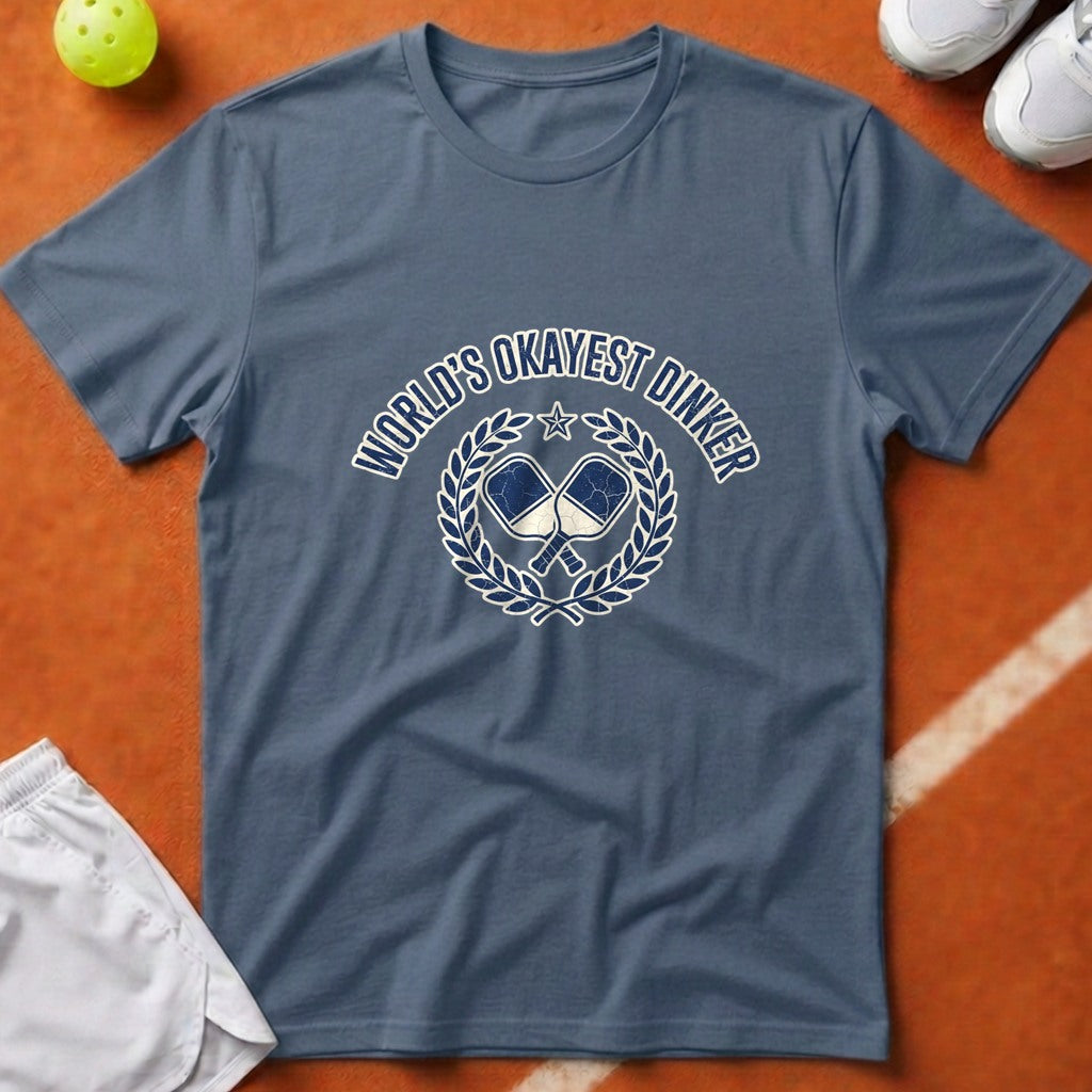 Worlds Okayest Dinker T-Shirt - Blue Jean [20260819225127]
