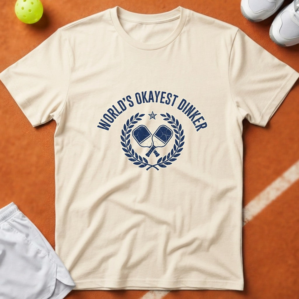 Worlds Okayest Dinker T-Shirt - Ivory [20260819225127]