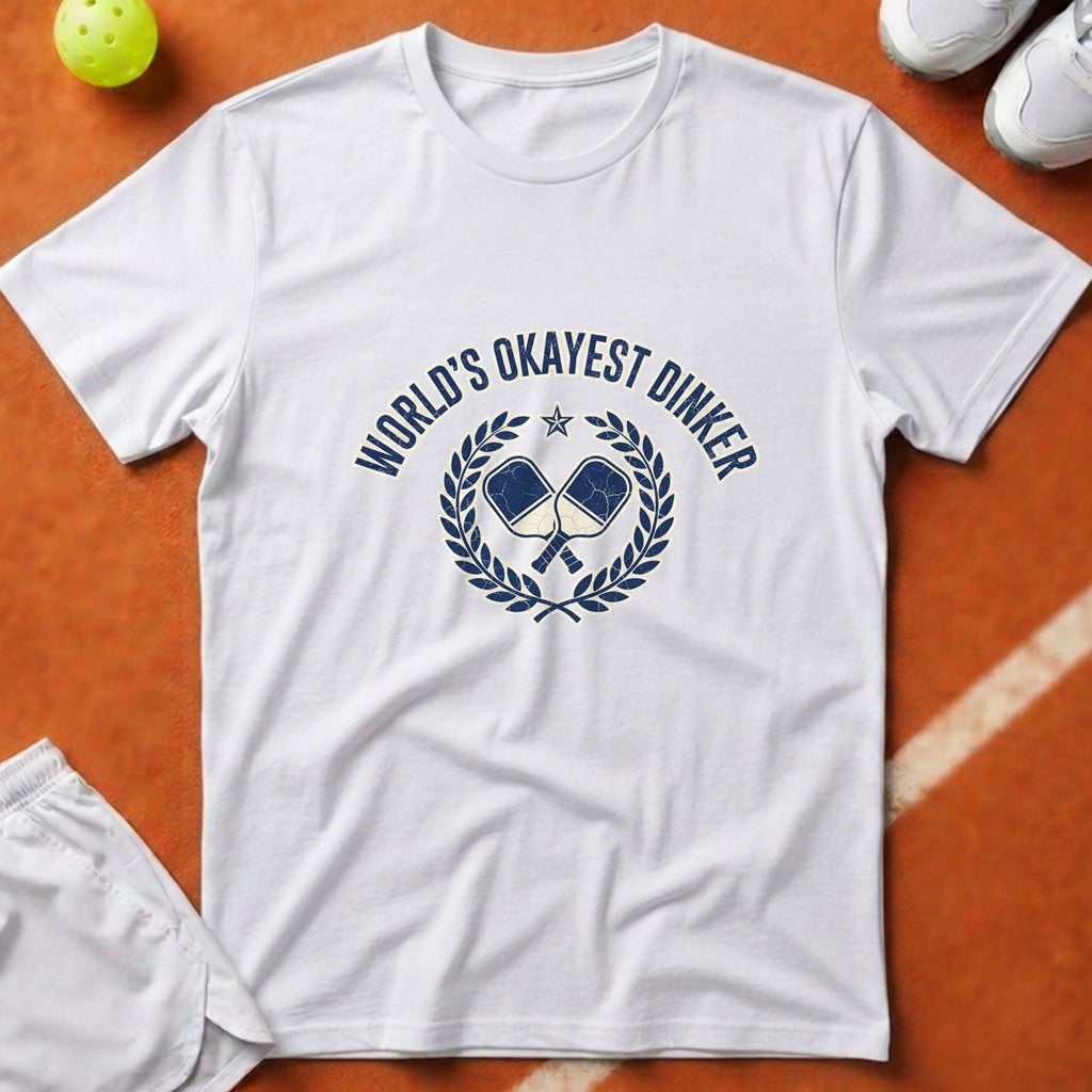 Worlds Okayest Dinker T-Shirt - White [20260819225127]