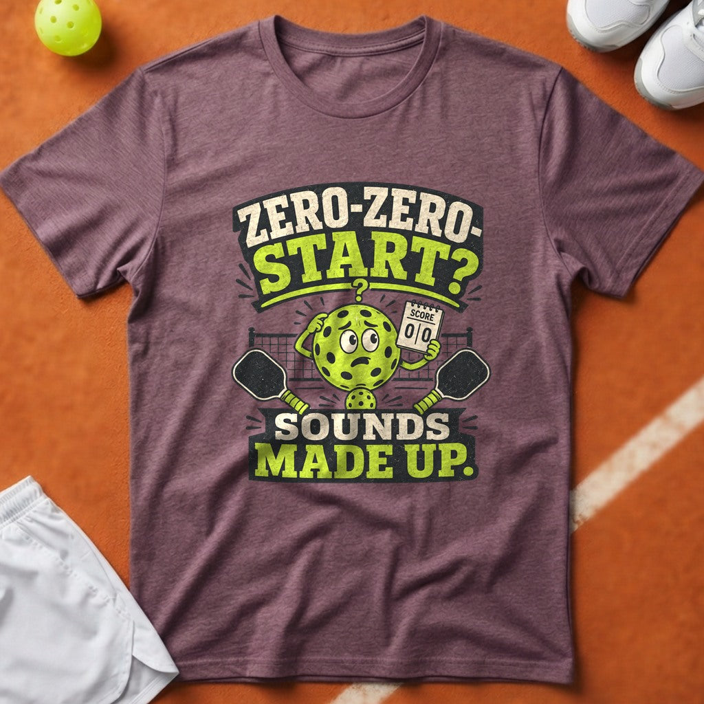 Zero Zero Start Pickleball T-Shirt - Berry [20260819232358]