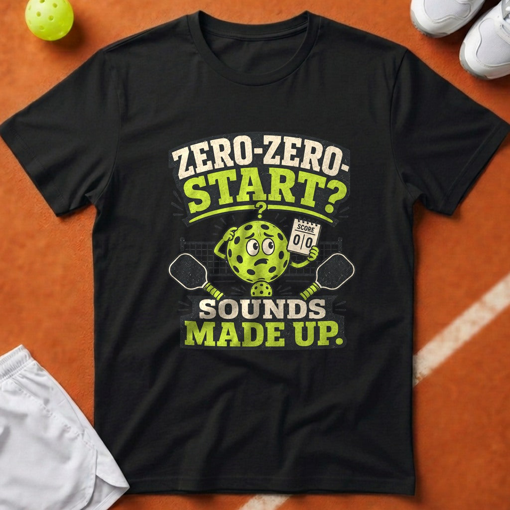 Zero Zero Start Pickleball T-Shirt - Black [20260819232358]